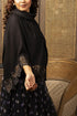Moonlit Bloom | Embroidered Wool Silk Stole